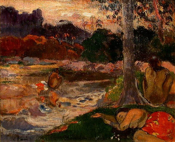 Paul Gauguin Tahitians on the Riverbank